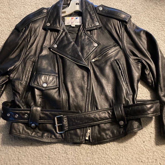 Woman’s genuine leather med motorcycle jacket - Picture 1 of 4